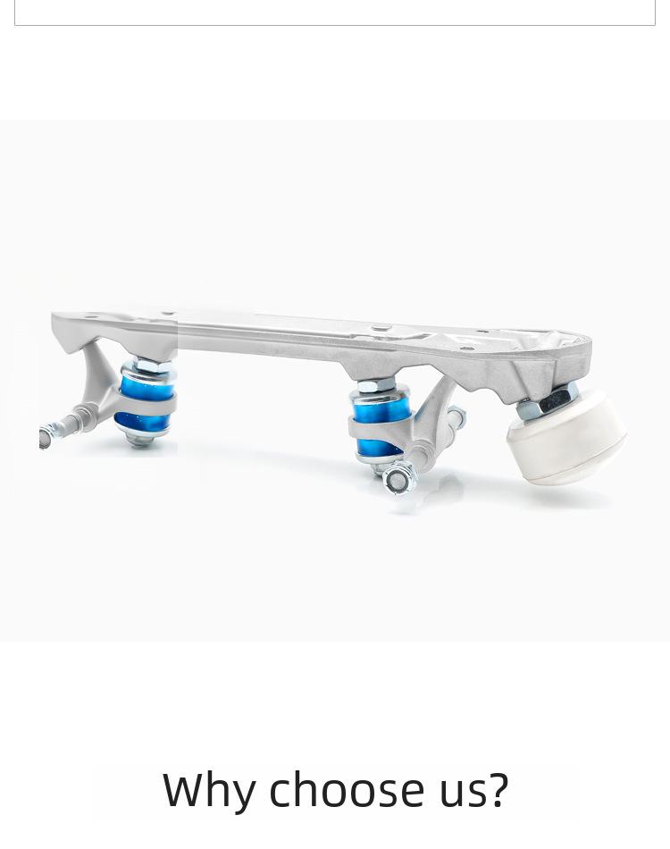 Aluminiowa podstawa do wrotek dwurzędowych i akcesoria