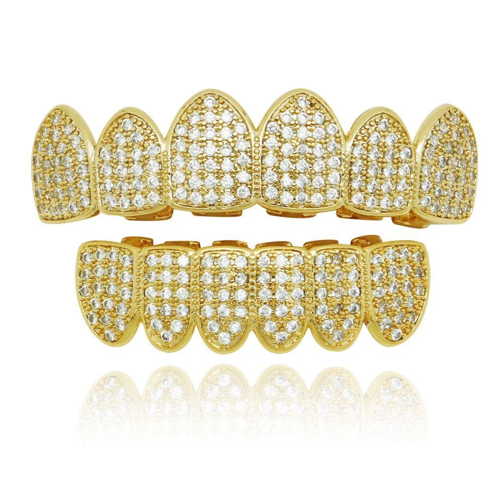 Ensemble Haut et Bas Grillz Dentaires Ensemble Amovible Grillz Dentaires Capuchons Dentaires pour Femmes Hommes