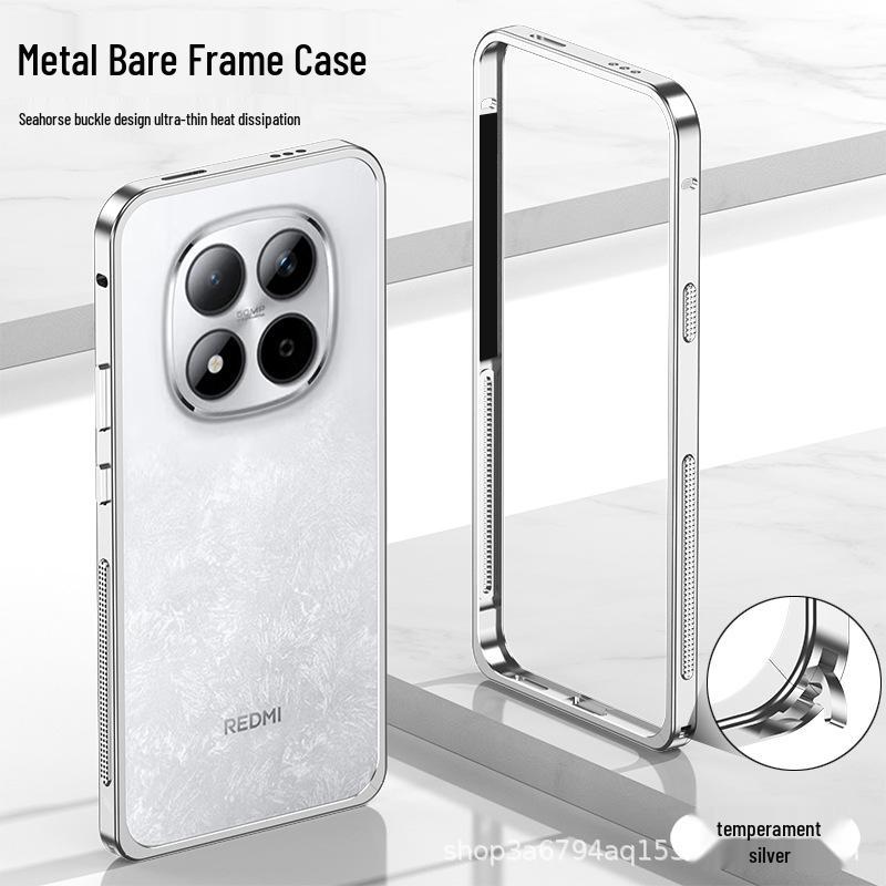 Seahorse Buckle Metal Frame Phone Case for Redmi Note 15/15 Pro/Note 15 Pro+