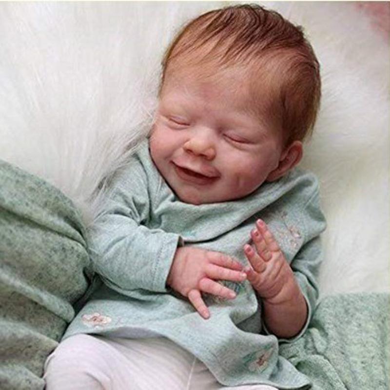 NPK Bambole per neonati rinate da 18 pollici, in vinile, in silicone, realistici, giocattoli per bambole per bambini, regalo di compleanno per ragazze