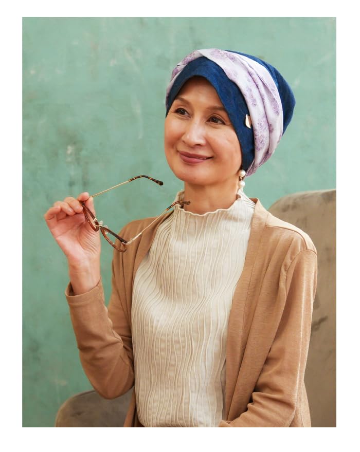 MY Medical Care Misuzu Uta x Drug Turban [KISS LIFE] Hat, Hat, Women's, Collaboration, "Fireworks" LUXE, Anti-cancer (Iris) (kml100155a)