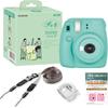 Fujifilm Instax Mini 8 Plus Instant Camera with Close-up Lens and Original Shoulder Strap, Mint Color. Shoots from 60cm (35cm-50cm with Close-up Lens)