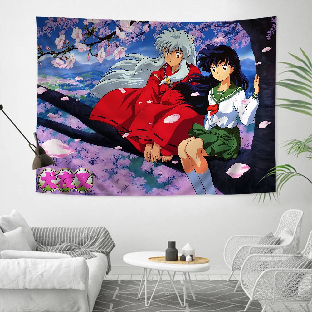 Cartoon Inuyasha Hippie Wall Hanging Tapestries For Living Room Home Dorm Decor Art Home Decor