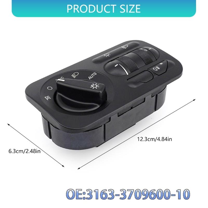 Car Headlight Switches Panel Decoration Sticker Trim Cover  Replace 3163-3709600-10 Black Cover Trim