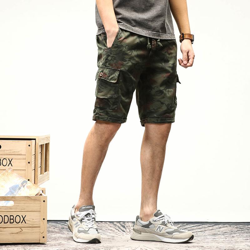 Men's Overalls Shorts Men's Military Cargo Shorts Army Camouflage Tactical Joggers Shorts Men Loose Work Casual Shorts