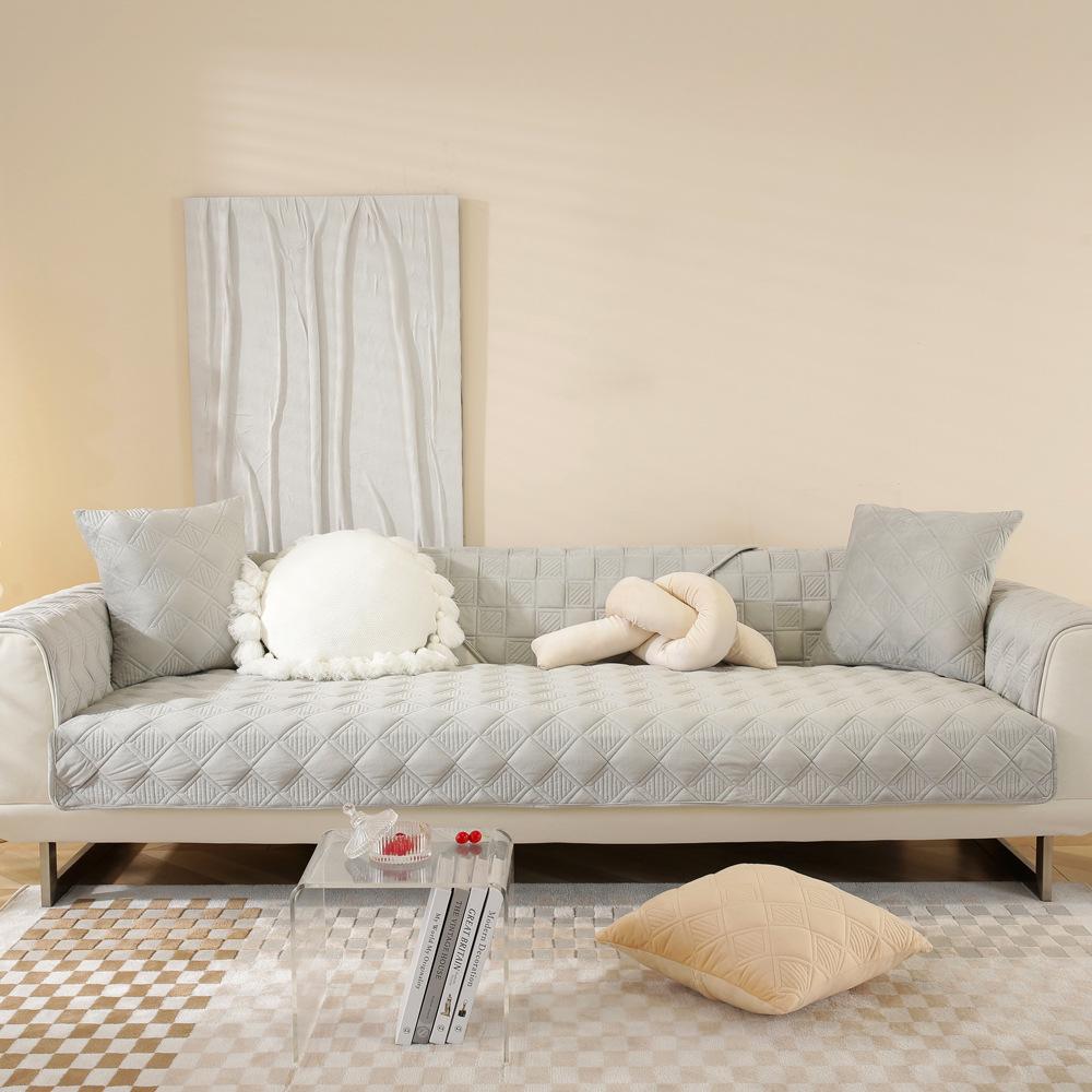 

Подушка для дивана Четыре сезона Универсальная Простая Современная Накидка-полотенце для спинки Нескользящий Чехол Тканевая Подушка Ромбовидный Чехол для дивана 70X70