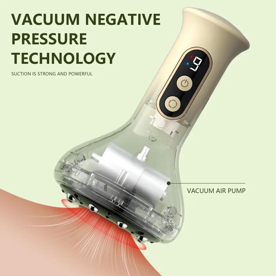 Smart Cupping Massage Machine 9Levels Vacuum Suction Cup USB Rechargeable for Hot Compress Arm and Leg Massage Handheld Scraping