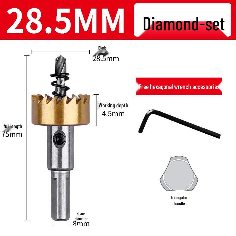 Cobalt Titanium-plated High-speed Steel Hole Saw Drill Bit for Metal and Aluminum