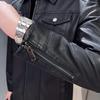Leather Casual Outdoor Coat Solid for School [FSD.WG] Men's Jacket, Jacket, Leather, Color, Windproof, Fall/Winter, Commuting,
