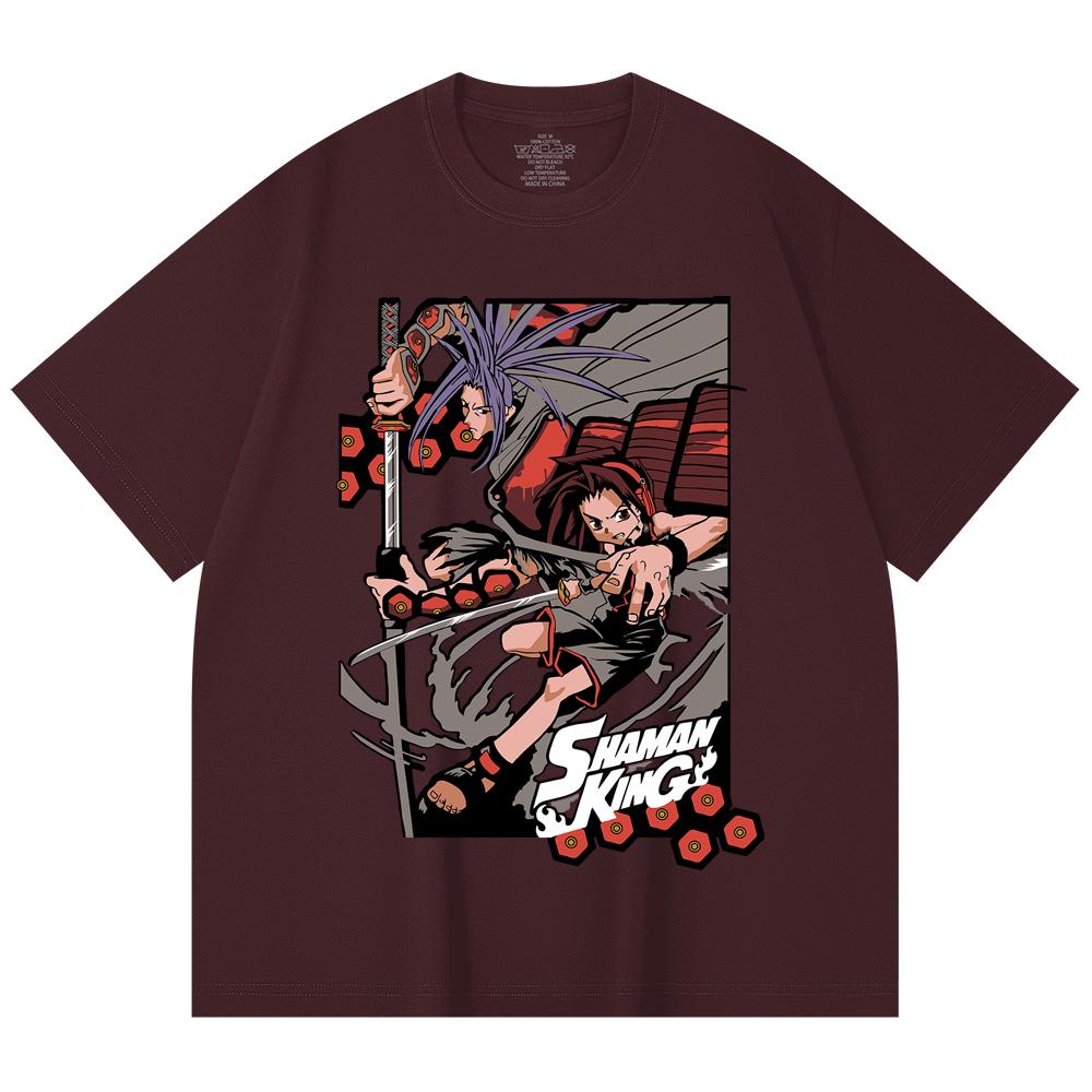 

230 Gsm 100% Cotton Shaman King V1 Print Unisex Heavy Cotton T Shirt 2XL