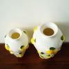 Ceramic Vase Three-dimensional Lemon Relief Sculpture Flower Vase Floral Arrangement Accessories Ceramic Handicrafts Vases