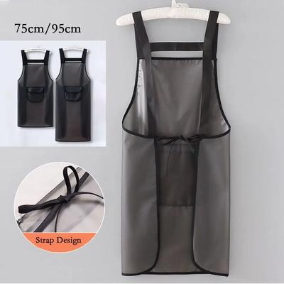 Wasserdichte Öl Kochschürze Transparent Damen Herren Heimschürzen Abwischbar Ölbeständig Backzubehör BBQ Restaurant Café
