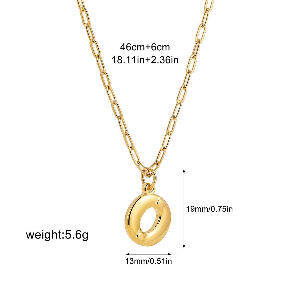 Stainless steel bubble English 26 letter necklace pendant personalized three-dimensional collarbone chain with jewelry