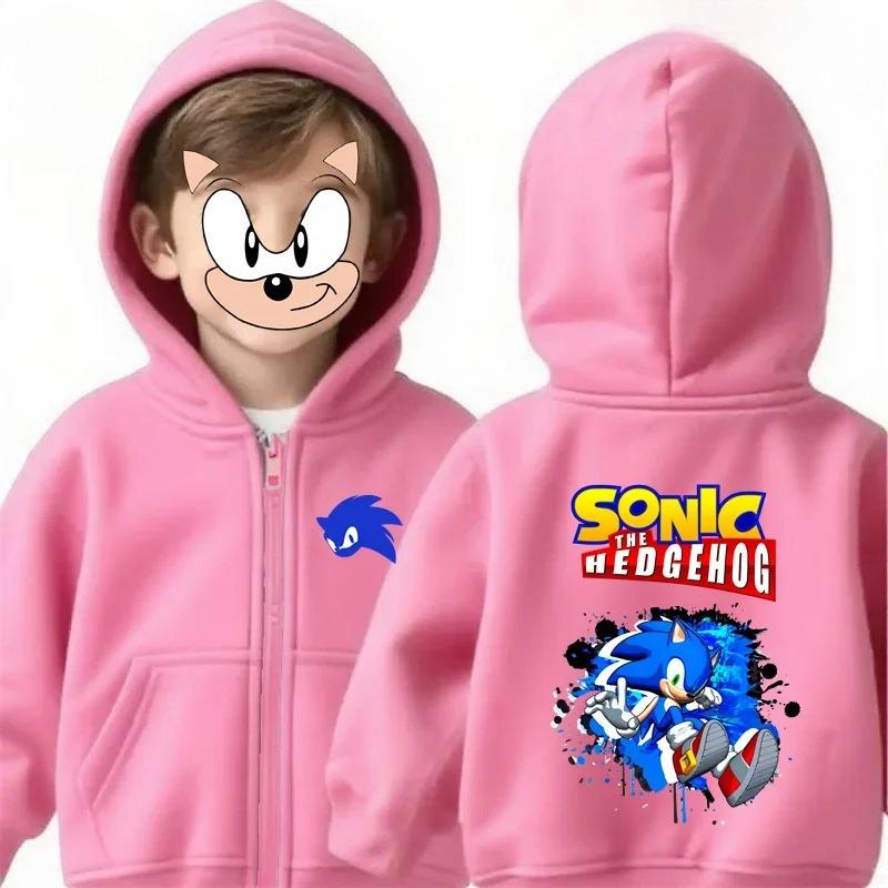 Модная толстовка с мультяшным принтом, детская повседневная удобная толстовка с капюшоном, толстовки для мальчиков 130 розовый
