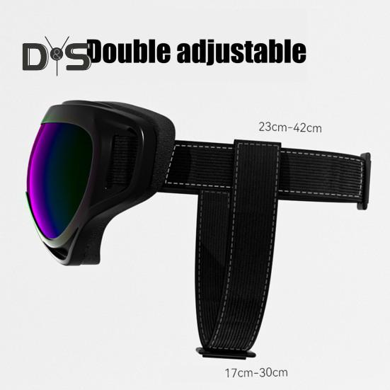 Ochelari de protecție pentru câini, ochelari de soare anti-vânt, praf, ceață, protecție UV, ochelari de soare pentru animale de companie, cu curea reglabilă, pentru schi, călătorii cu animale de companie