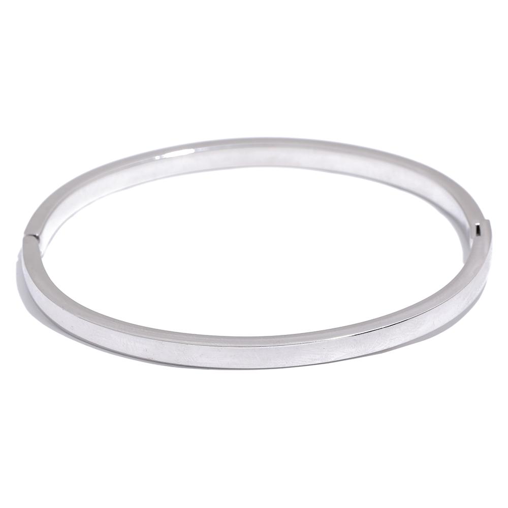 

Yhpup 60 мм водонепроницаемый круглый гладкий браслет из нержавеющей стали 316L, женский минималистичный браслет из 18-каратного золота с текстурой, очаровательные ювелирные изделия