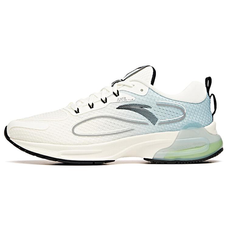 Anta Tron 1.0 Cushioning Anti-Slip Wear-Resistant Breathability Low-Top Running Shoes Men's White Blue 112115586-2