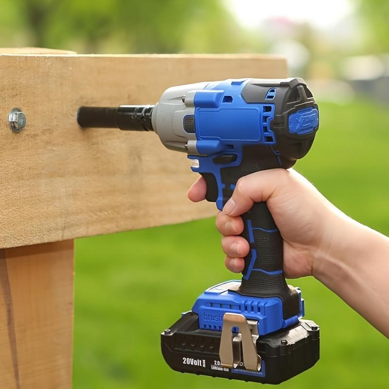 20V High-Torque Brushless Impact Wrench Kit - 370 Ft-lbs, 3,400 IPM, 1/2 Inch Cordless Electric Impact Gun with 6-Piece Drive