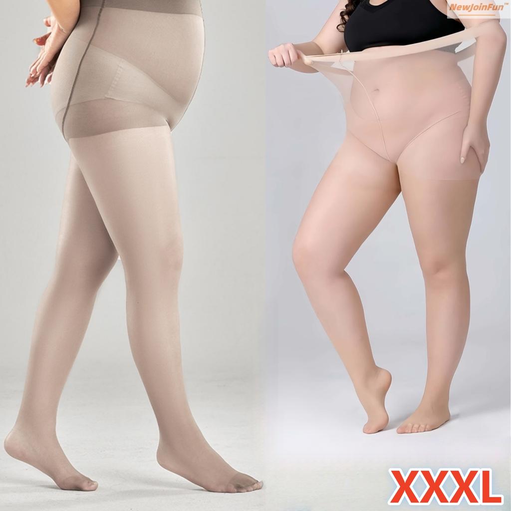 Fashion Sexy Thin Body Shaping Black 15D Pantyhose High Waist Stretchy Tights Girls Stockings For Curvy Women Plus Big Size Xxxl