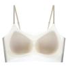 Women Ice Silk Breathable Seamless Gathered No Steel Ring Thin Strap Vest Bra