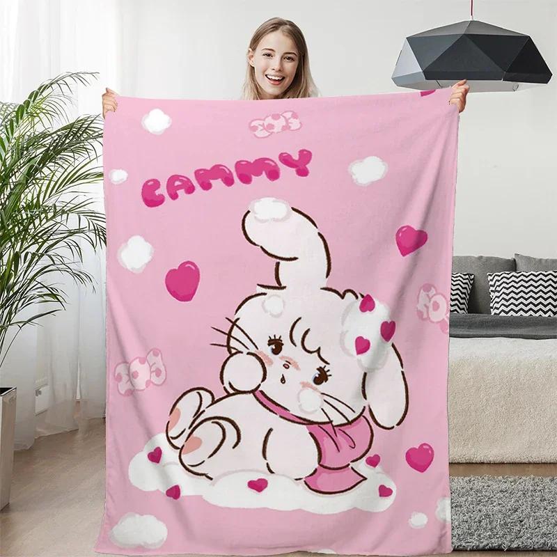 Fleece Blanket Sofa M-Mikkos Cute Warm Knee Bed Camping Custom Nap Fluffy Soft Blankets for Winter King Size Microfiber Bedding