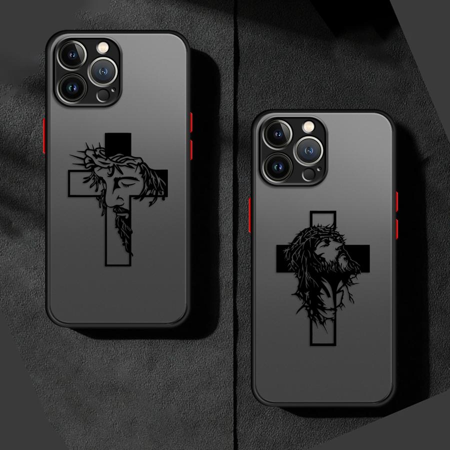 God Cross Art Case for iPhone 17 Pro Max 12 11 13 Mini 15 14 7 8 SE XS XR Air 16 Plus Funda Back Phone Cover