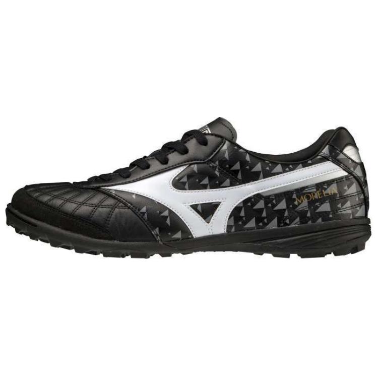 Mizuno Morelia Comfortable Versatile TF (Rubber Studs) Artificial Turf Non-Slip Durable Soccer Shoes Men Soccer Shoes Black Q1GB220001
