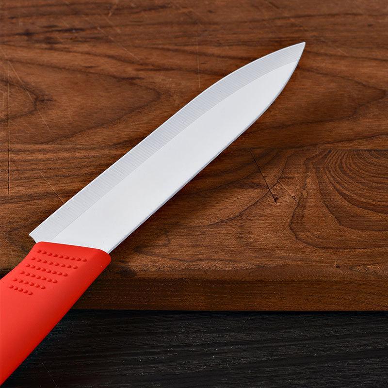 Multi-color Ceramic Fruit Knife for Kitchen 5 Inch Chef Knife with Sheath Utility Slicing Cooking Tool for Vegetable Rustproof Zircon