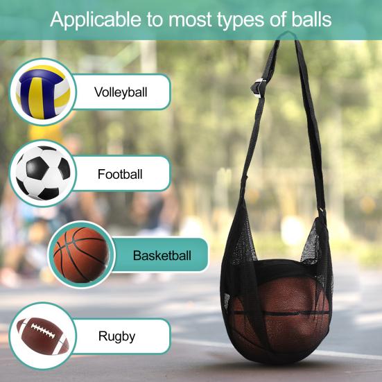 Torba do przechowywania koszykówki Siatkowa torba na jedną piłkę z regulowanym paskiem na ramię Nośnik na piłkę do futbolu amerykańskiego Torba na ramię crossbody do przechowywania piłek do siatkówki i rugby