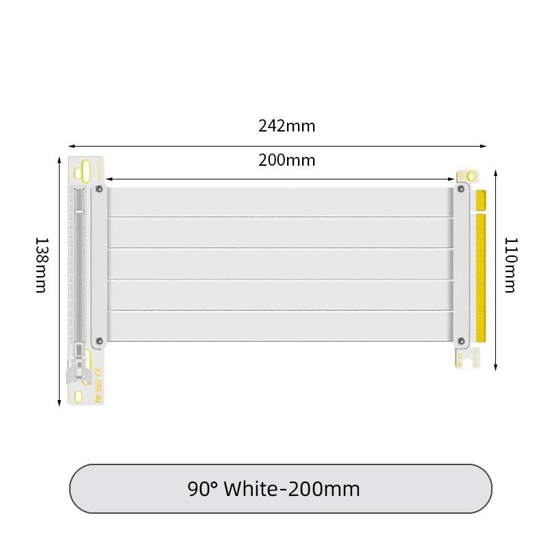 Кабель-райзер PCI-E 3.0/PCI-E 4.0 X16 для видеокарты с EMI-экранированием, высокоскоростной гибкий удлинитель PCI Express Gen 4, удлинительный шнур для GPU PCI-E 3.0