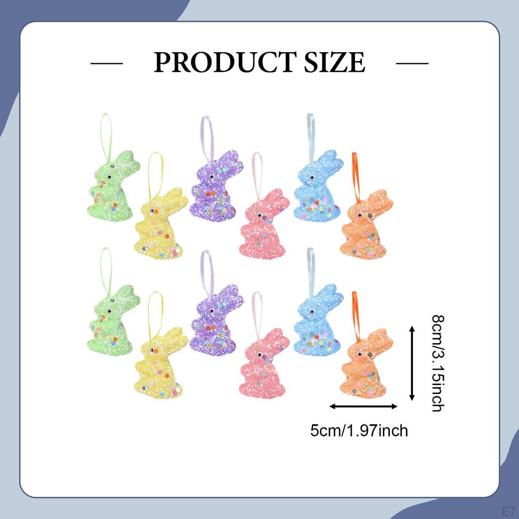 Easter Hanging Ornaments Colorful Foam with Ribbon Loop Pendants Home Decor for Wall Festival Window