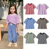 Kids' Summer Striped Cotton T-Shirt - Short Sleeve Korean Style