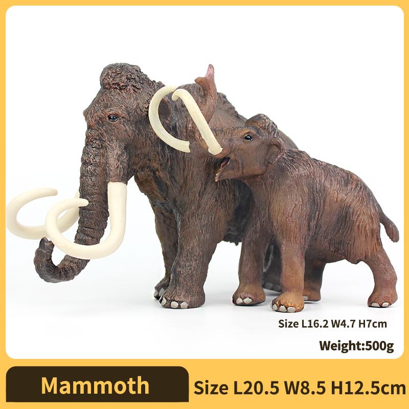 Oude Mammoet Actiefiguur Hoge Kwaliteit Speelgoed Realistisch Prehistorisch Dieren Model voor Verzamelaars Wild Dier Figuurtje Kinderen Smilodon black