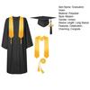 Conjunto Unissex Adulto Fosco de Capelo e Toga de Formatura com Borla 2026, Faixa de Formatura, Cordão de Honra para Ensino Médio, Faculdade, Bacharelado