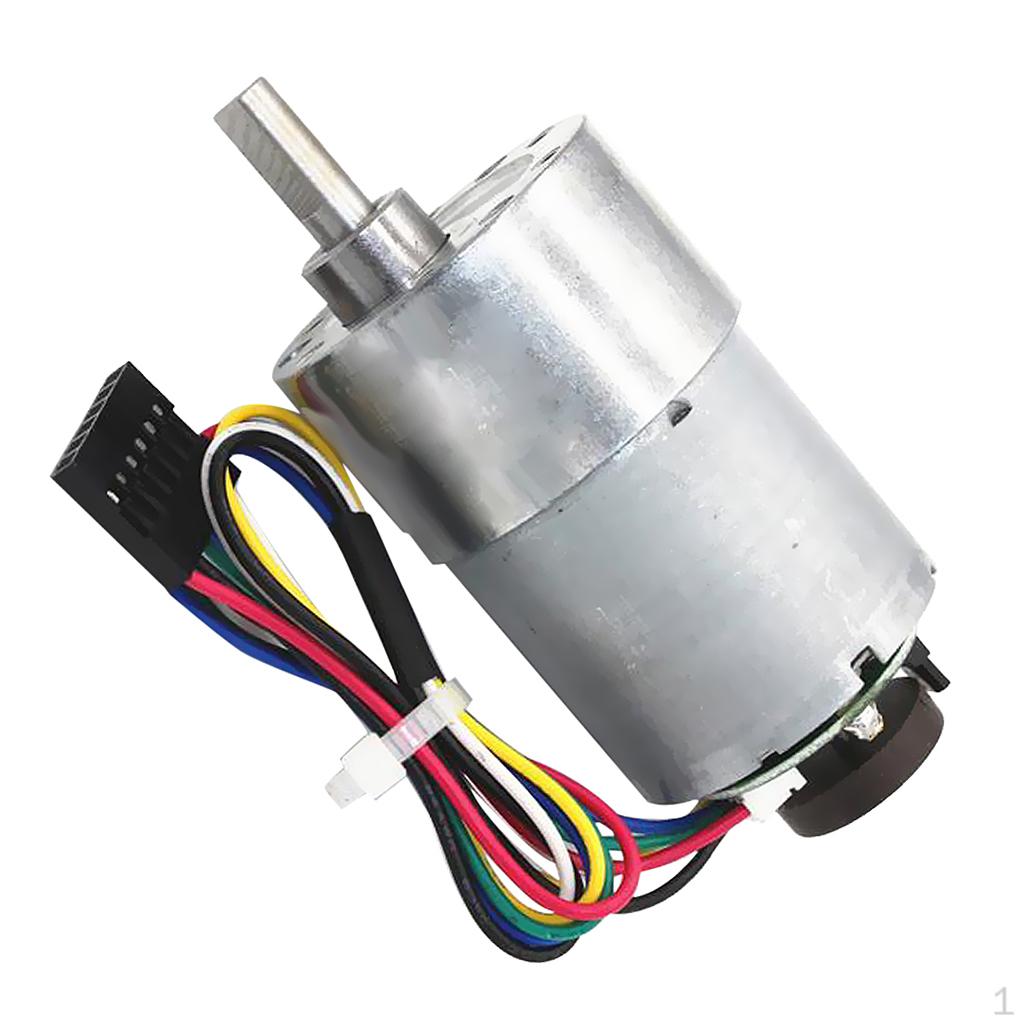 112V Getriebe-Gleichstrommotor mit Metall-Encoder 6-800 U/min
