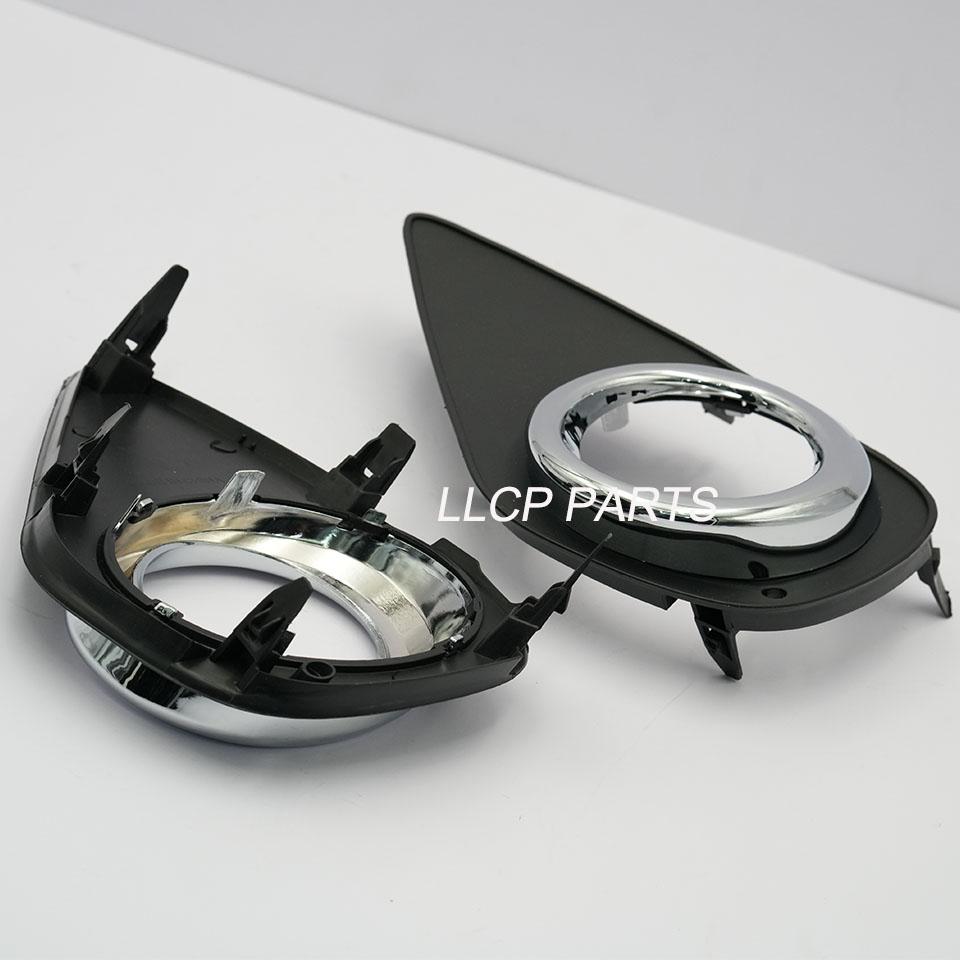 A Pair Fog Light Cover For Toyota Yaris 2015 2016 2017 Left Right Foglight Lamp Grille Bezel Front Bumper Driving Light Frame