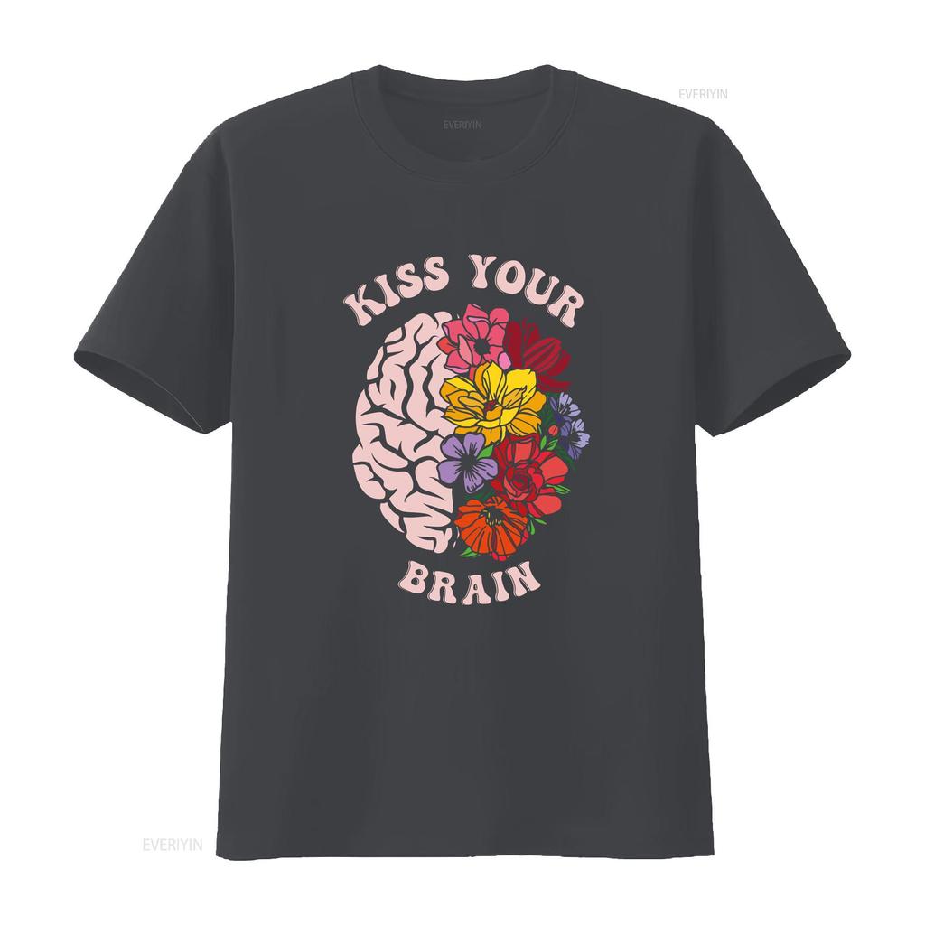 Kiss Your Brain T Shirt Teaching SPED Teacher Appreciation Mental Health Special Education vintage Washed Soft Breathable