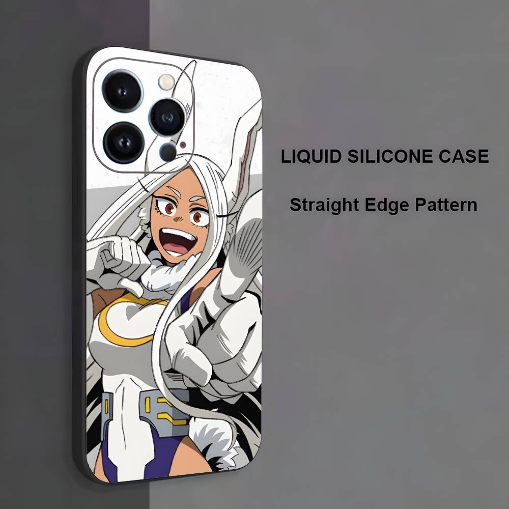 

R-Rumi Usagiyama M-Mirko Phone Case For iPhone 17,16,15,14,13,12,11 ,Pro Max,XS,X,XR,SE,Mini,8,7,Soft Silicone Black Cover iPhone12PRO