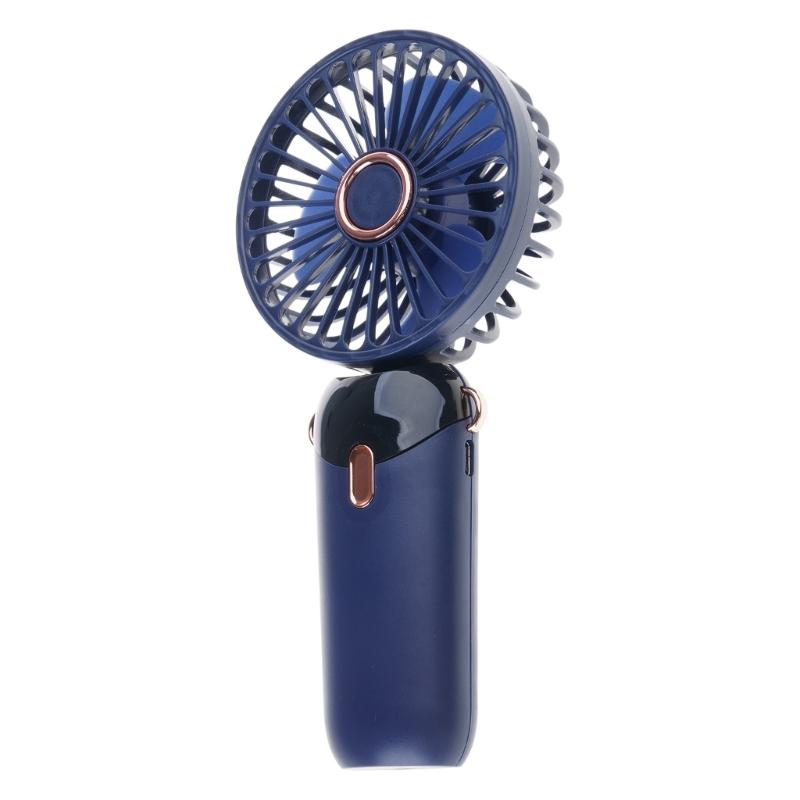 

Handheld Fan Digital Display Quiet Fan Rechargeable Pocket Fan 6 Speed Fan for Travel Office Home Outdoor Camping королевский синий