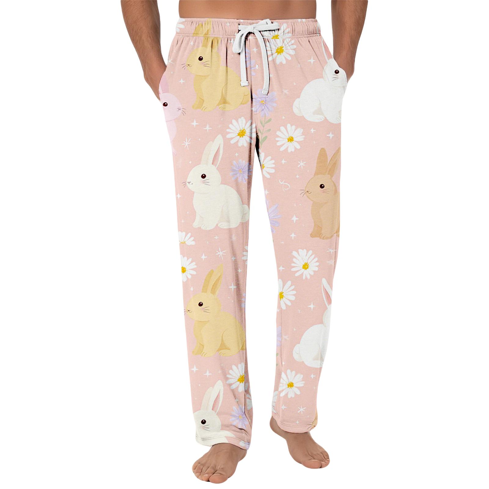 

Смугасті піжамні штани Одяг для сну Повсякденні штани на кулісці з еластичною талією Зручні прямі Штани для йоги Вільні M