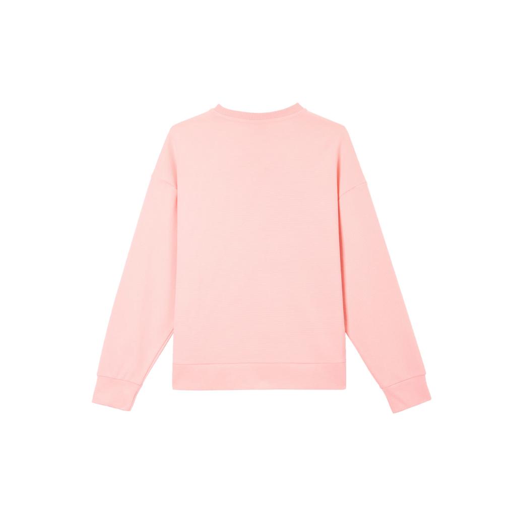 Puma Logo Bestickt Sportlich Lässig Rundhals Sweatshirt Damen Sweatshirt Rosa 678444-63
