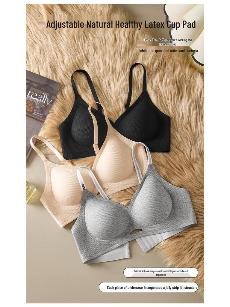 Seamless Wire-Free Bra: Soft, Breathable, Side Support for Beautiful Back and Enhanced Small Bust.