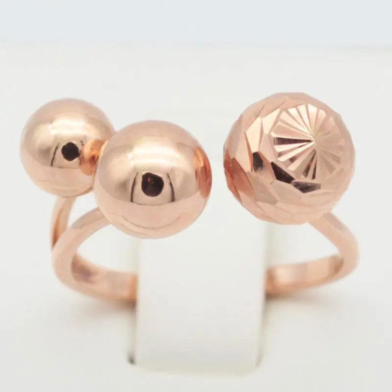 

Russia 585 Purple Gold Ball Simple Ins Cold Temperament High Sense Plated Rose Gold Open Ring