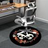 1pc Skulls Heart Office Round Area Rug,  Mat Suitable For Office, Under Office Chairs Bedroom Living Room Home Decor, Room Deco