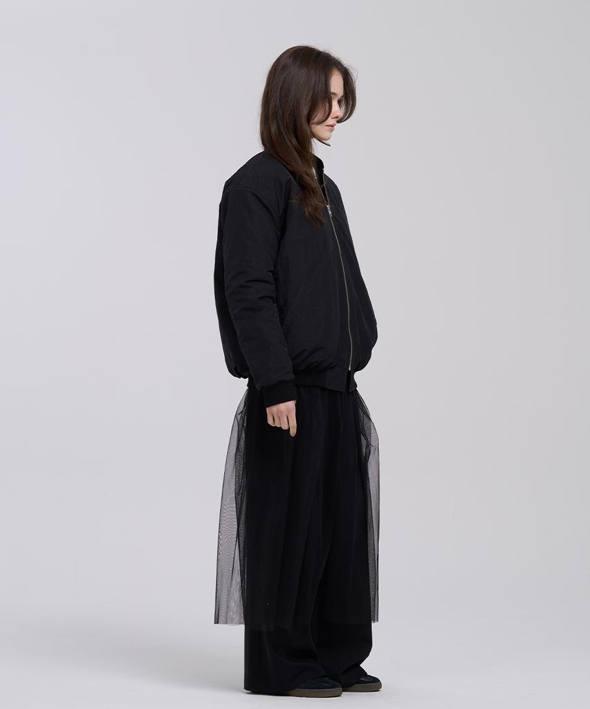 Reve Hearted Fantasia Mesh Skirt - Black
