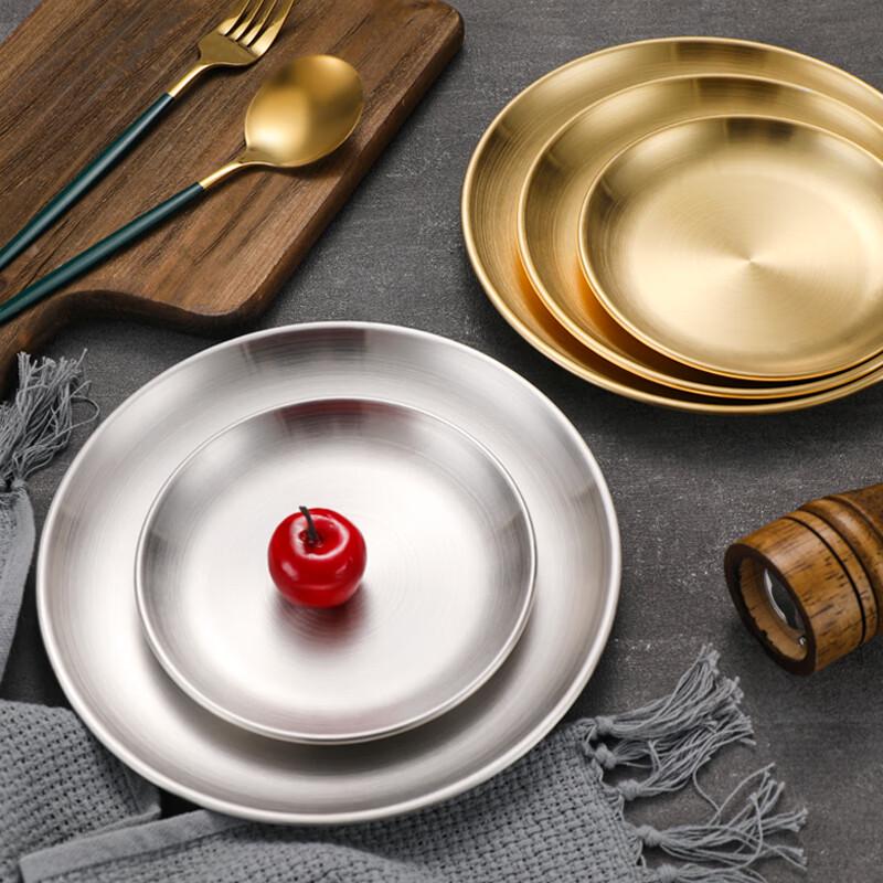 Yude Edelstahl Runde Servierplatte