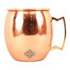 Pure Copper Round Shaped Plain Design Moscow Mule Beer Mug Cup, Volume-530ML, Set of 4