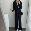 Oblek Kabát Ženy Jaro Podzim Nový Korejský Černý Neformální Malý Oblek Dámský 2dílný oblek