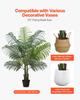 Artificial Areca Palm Tree 1524 Mm, Fake Palm Tropical Plants with White Tall Planter, Faux Floor Silk Plant In Pot, Large Trees for Home Office