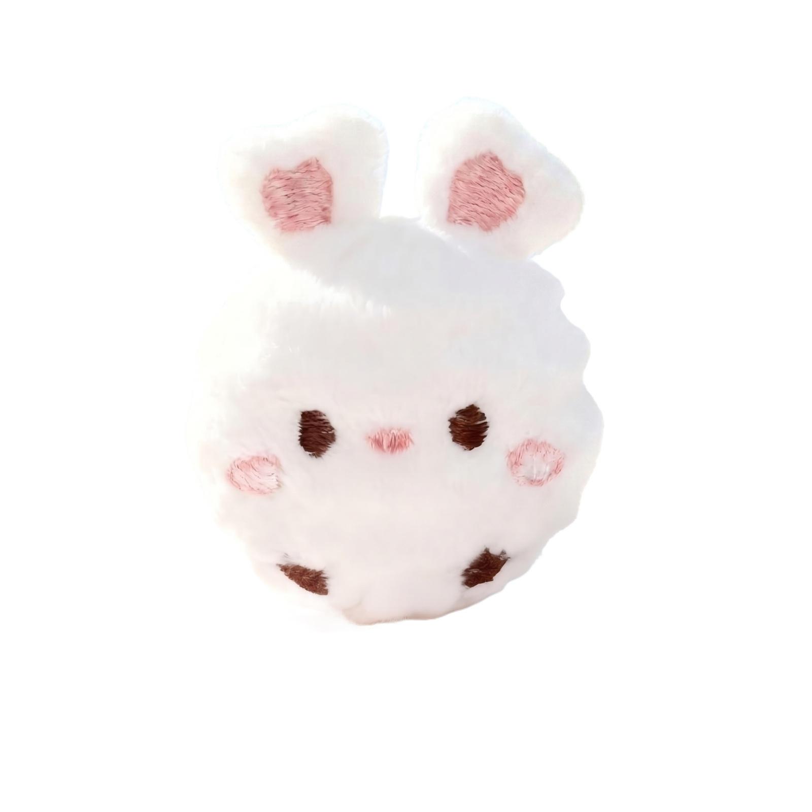 

Cute Shaped Stretchy Ball Soft Plush Toy Bunny Design Elastic Squeeze Stress Relief Sensory Fidget Ball for Kids Adults One Size белый